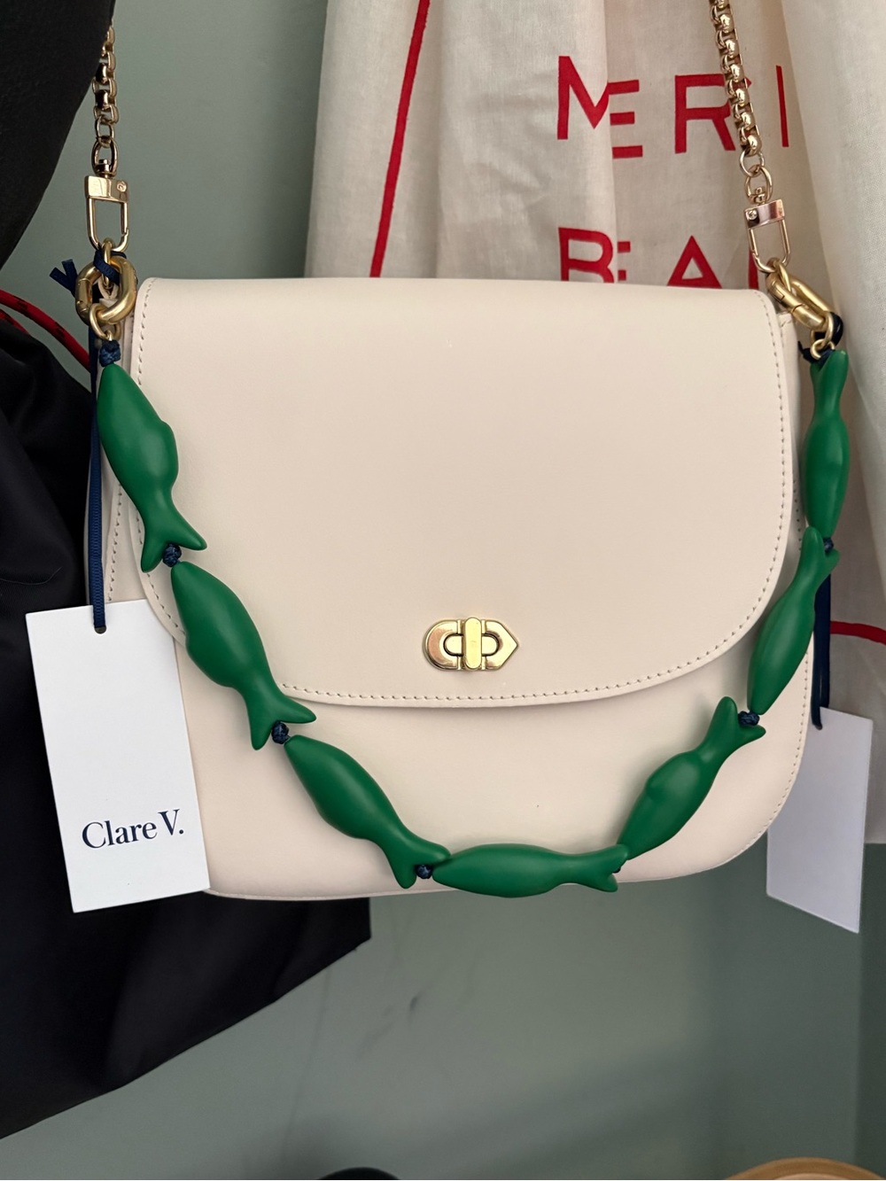 Clare V Louis Crossbody Bag NWT and Sardine shortie strap NWT